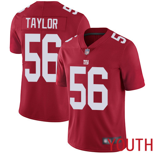 Youth New York Giants #56 Lawrence Taylor Red Limited Red Inverted Legend Football NFL Jersey->youth nfl jersey->Youth Jersey